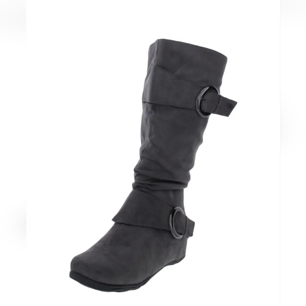 Journee Collection Jester Womens Gray Knee-High Boots 8.5 Medium